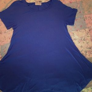 Blue Larace Short Sleeve Top Size S